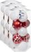 Merkloos / Sans marque Jja Showroom And Head Office 45x Kerstballen Mix Wit/Rood Glans/Mat/Glitter Kunststof Diameter 5 cm