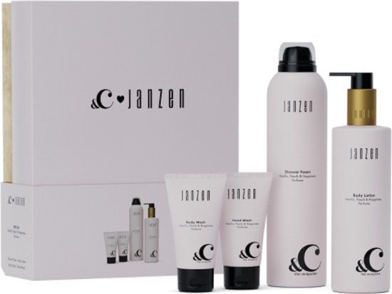 JANZEN Gift Set &C Vanilla Peach & Happiness - 4 stuks - Vrouwen
