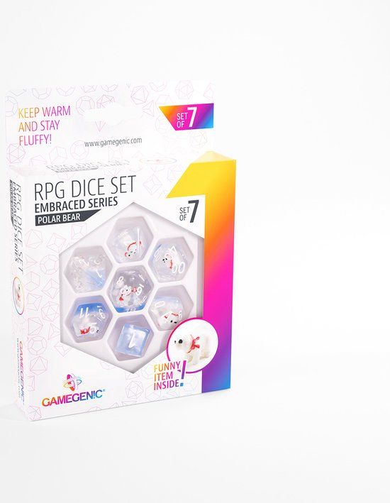 Gamegenic RPG Dice Set Embraced Series: Polar Bear (7 stuks)