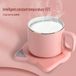 NCD E-Commerce Handel GmbH Set van onderzetters Geschikt voor kopjes met constante temperatuur (55 graden) in de vorm van een kat, keramische kopjeswarmer, relatiegeschenk, warmhoudbeker in de vorm van kattenoortjes, Geschikt voor babymelk met constante temperatuur.
