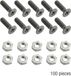 Adam Hall Hardware 5420 BLK M100 AH - 100-delige set kruiskopschroef M3 x 10 zwart met moer voor XLR-bussen in zak