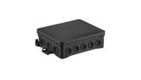 SIMET Aansluitdoos 90 x 135 x 40 mm, halogeenvrij, zelfdovend, UV-bestendig, IP54, Fast Box & Hook met haakadapter HNS, 50 stuks, zwart