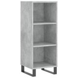VidaXL Dressoir, 34,5x32,5x90 cm, bewerkt hout, betongrijs