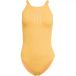 adidas Mujer 3-STRIPES HIGH NECK 2-WAY STRAPS PEACHSOFT SWIMSUIT, Pure Tangerine, 34