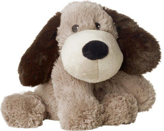 Warmies Magnetronbeer Hond Gary - Pluche - Beige/Bruin - 30 cm