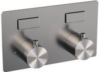 Brauer Brushed Edition - 2-weg inbouwthermostaat met drukknoppen - RVS Geborsteld PVD