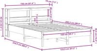 vidaXL Bedframe zonder matras massief grenenhout wit 150x200 cm