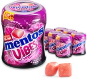 Mentos Gum Vibes Raspberry - Kauwgom - Suikervrij - 6x30 stuks