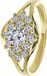 Lucardi Dames Ring met zirkonia - Ring - Cadeau - 14 Karaat Goud - Geelgoud