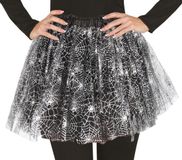 Fiestas Guirca Dames tutu spinnen zwart/ zilver - 40 cm