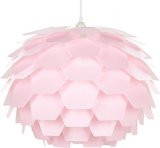 Beliani segre - kinderlamp-roze-synthetisch materiaal