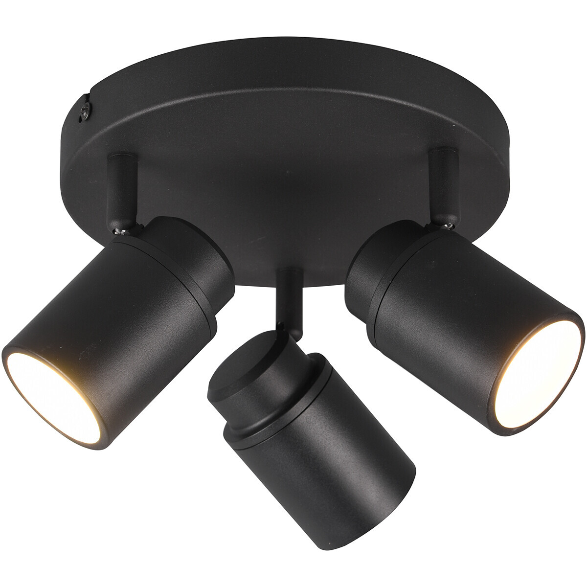 BES LED LED Plafondspot - Trion Artion - GU10 Fitting - Spatwaterdicht IP44 - Rond - Mat Zwart - Aluminium