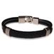 LGT JWLS LGT Jewels Heren Armband Leer Touw Zwart - 20.5cm