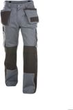 DASSY Seattle Tweekleurige holsterzakkenbroek met kniezakken 200428 (245 g/m2) - binnenbeenlengte Standaard (81-86 cm) - Cementgrijs/Zwart - 67
