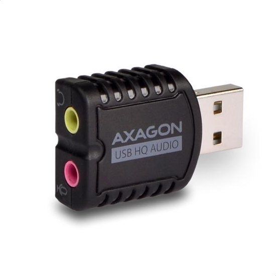 AXAGON ADA-17 USB2.0 - Stereo HQ Audio Mini Adapter - Black