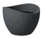 Scheurich Wave Globe Plantenbak van kunststof, zwart-graniet, 60 cm diameter, 44,5 cm hoog, 68 liter inhoud.