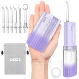 OOZZ Reiswaterflosser, draadloze monddouche in zak, 5 drukmodi, 6 straalpunten, USB-oplaadbaar compact ontwerp, draagbare mondirrigator voor tanden, OZ-7211