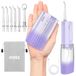 OOZZ Reiswaterflosser, draadloze monddouche in zak, 5 drukmodi, 6 straalpunten, USB-oplaadbaar compact ontwerp, draagbare mondirrigator voor tanden, OZ-7211