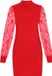 Faina Red Floral Print Puff Sleeve Knit Dress