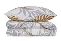 Nuit Des Rêves Ranforce Single Quilt Cover Set (135 x 200 cm), 100% katoen, grijs en mustard