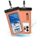 Orange Étui flottant étanche IP68 pour la natation, la plongée et le surf