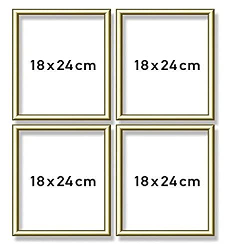 Schipper Schilderen op nummer, Quattro aluminium lijst, goudglanzend - 18 x 24 cm