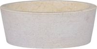 vidaXL Lavabo - Ø40x15 cm - Marbre - Crème