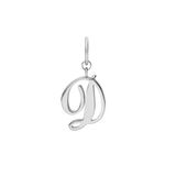 Lucardi Dames Stainless steel bedel letter - Hanger - Staal - Zilverkleurig