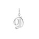 Lucardi Dames Stainless steel bedel letter - Hanger - Staal - Zilverkleurig
