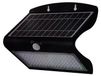 Panneau solaire lampe murale LED 7W, blanc lumière du jour, noir, avec détecteur de mouvement