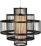Fine Asianliving Bamboe Hanglamp Zwart Handgemaakt - Leonard D50xH50cm