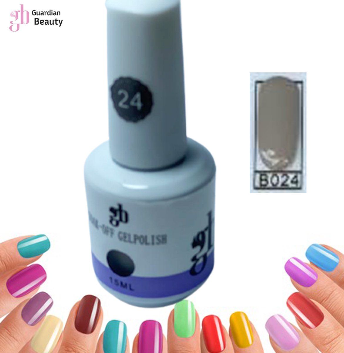 Guardian Beauty Gel Polish Soak Off - Gellak - Nagellak #B024 15ml - 2 stuks - 8720211914942