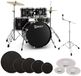 Premier Revolution 20” 5pc Low Volume Drum Kit Bundle, Black