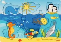 GOKI Puzzel - Zeedieren - 7 Delen - Hout