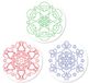 SUNNYSUE 200-02, houten stempel, kerstmandala, 3-delig