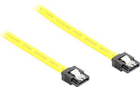 Alcasa SATA-kabel 0.70 m Geel