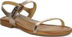 Maciejka sandales femme dorées avec fines brides, 2 cm de hauteur de semelle, légères et confortables