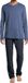 Schiesser Heren pyjama Night & Home donkerblauw gestreept 3XL