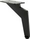 Loft Pieds de meuble en métal Noir mat 12 cm