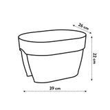 elho 8711904497798 Vibia Campana Flower Bridge Balkonbak - Poederroze