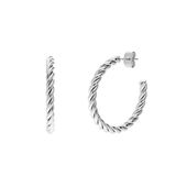 Lucardi Dames Stainless steel oorringen voor dames - Oorbellen - Staal - Zilverkleurig