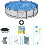 Bestway Rond Steel Pro MAX Zwembad - 457 x 107 cm - Grijs