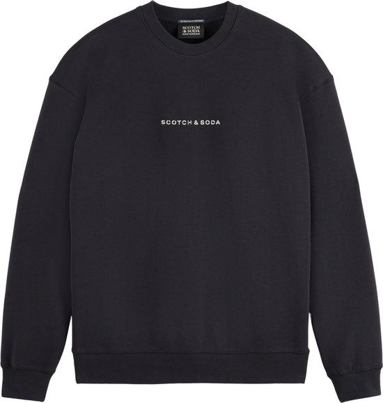 Scotch & Soda CORE - LOGO FRONT CHEST SWEATSHIRT - Black - XXL