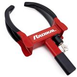 RADIKAL RK1001 Wielklem Auto Startonderbreker Wielklauw Parkeerklauw Stacaravan Sanhanger, Caravan, Autoslot Uitschuifbare Stalen Klem, PVC-Bescherming, Universeel