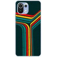 Xiaomi Mi 11 Retro lines bedrukt siliconen hoesje