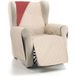 ECOMMERC3 Bankhoes voor 1-zits, super verstelbaar, voor 1-zitsbank/relax, omkeerbaar, beige/rood, gevoerd en extra zacht, 100% Made in Spain