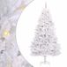vidaXL - Kunstmatige - Hinged - Kerstboom - Wit - 240 - cm - PVC - en - Staal