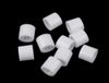 cyclingcolors 10 x eindstoppers, 7 x 9 mm, rond, kunststof, stopper, koord, verstelbare sluiting, elastisch koord, schoenen, rugzakken, tenten, camping, wit