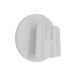 4R Quattroerre.it 1746 Mgoo teletolclip afneembaar bevestigingssysteem, rond, 3 cm, wit