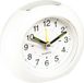 Atmosphera Wekker/alarmklok Little Ben - wit - kunststof - 11 x 10 cm - met snooze knop - batterij voeding